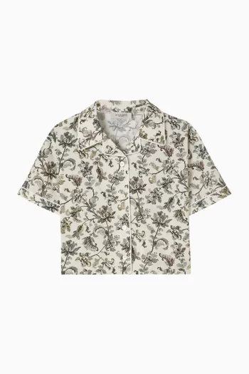 قميص قصير بنقشة بحرية