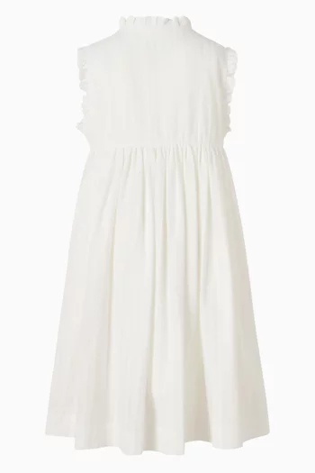 فستان بيرانا بكشكش قطن