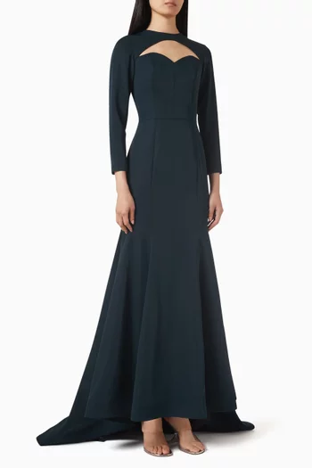 Long-sleeve Mermaid Gown