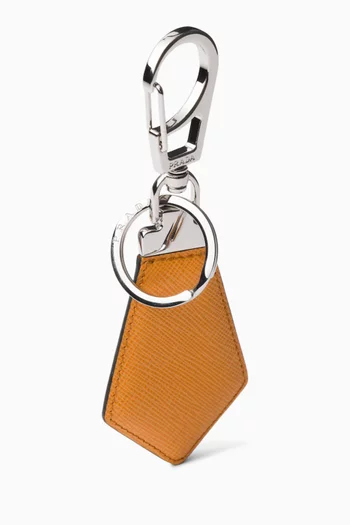 Keychain in Saffiano Leather