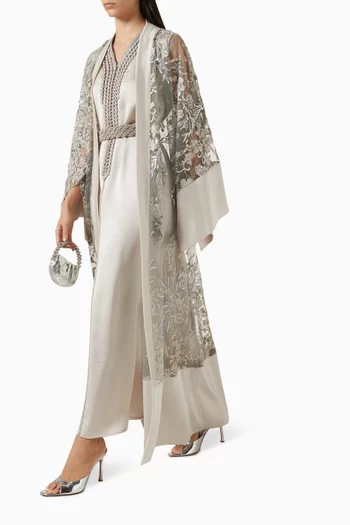 Moroccan Embroidered Kaftan Set
