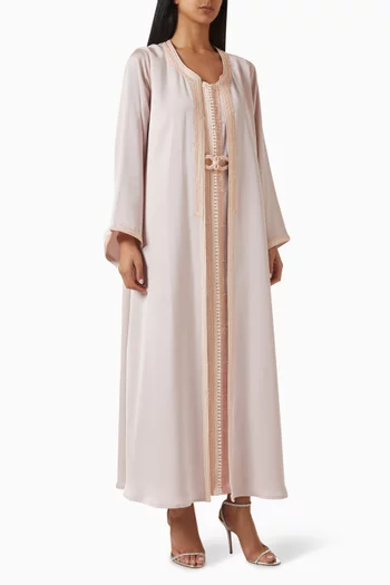 طقم قفطان مغربي بتصميم كلاسيكي