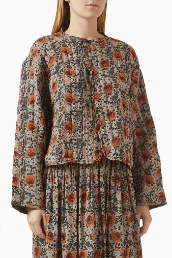 Lenny Quilted Jacket in Rayon