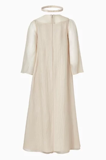 قفطان بقصة على شكل حرف A مطرز