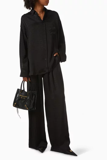 Type Fade Cocoon Shirt in Jacquard Viscose