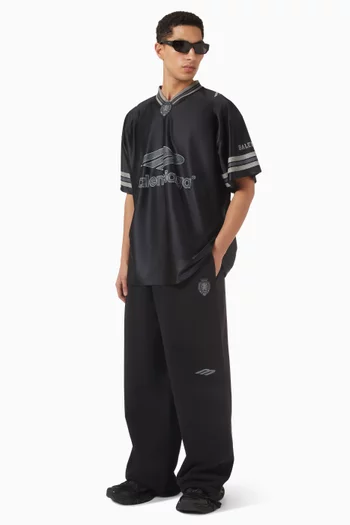 3B Football V-neck T-shirt in Shiny Jersey