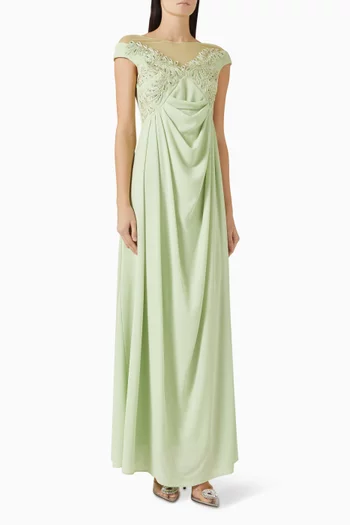 Embroidered Dress in Chiffon