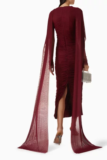 فستان كشكش بكاب تول