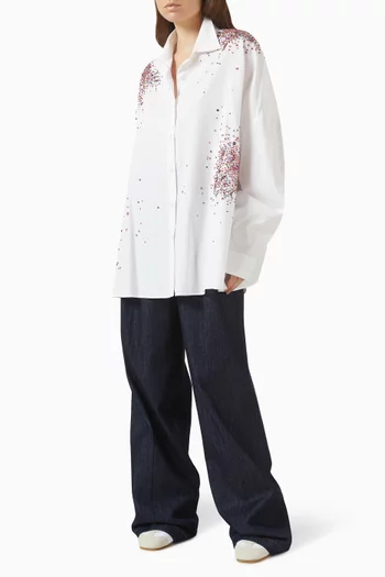 قميص كاسيا مزين بتطريزات