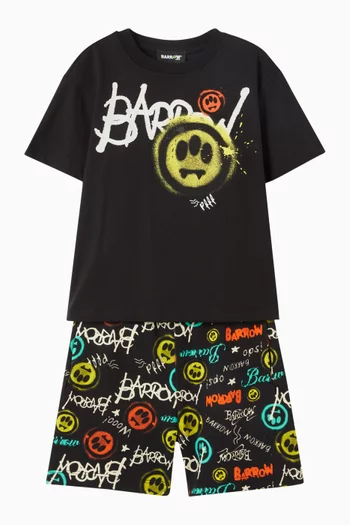 Graffiti Sweatshorts in Cotton