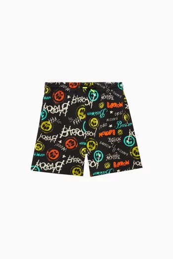 Graffiti Sweatshorts in Cotton
