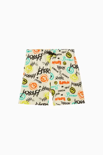Graffiti Sweatshorts in Cotton