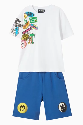 Printed Sweatshorts in Cotton