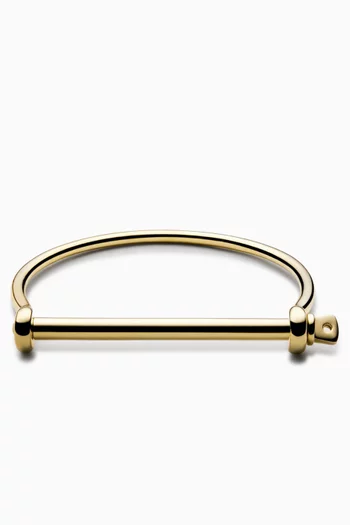 Thin Screw Cuff in Gold-plated Vermeil