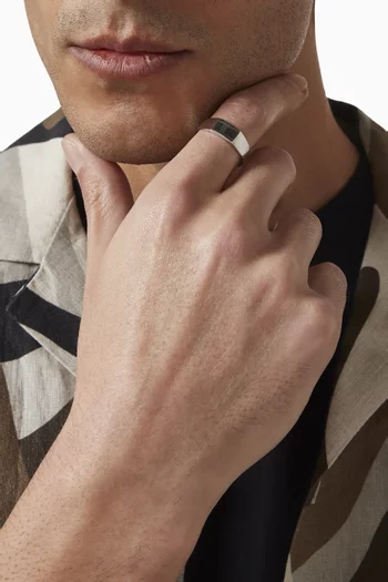 خاتم كلاسيكي جيو فضة إسترلينية