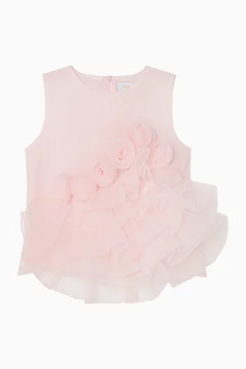 بلوزة بزهور بارزة