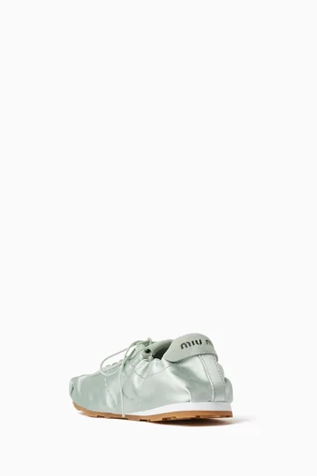 Plume Sneakers in Satin
