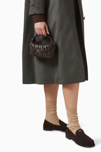 حقيبة ميني جلد مبطن