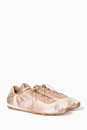 Plume Sneakers in Satin