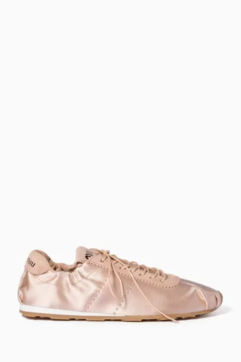Plume Sneakers in Satin