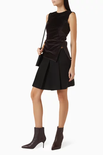 Pleated Mini Skirt