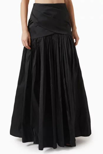 Gondole Maxi Skirt in Taffeta