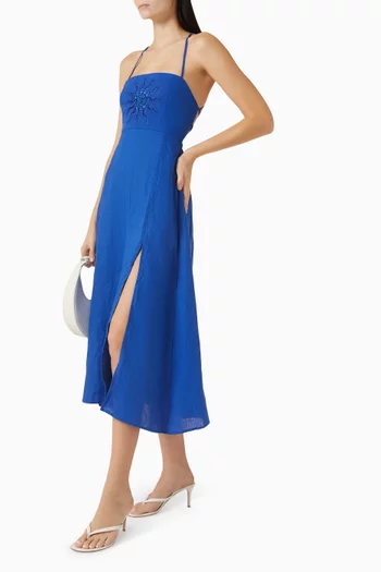 Remi Open-back Dress in Viscose Blend