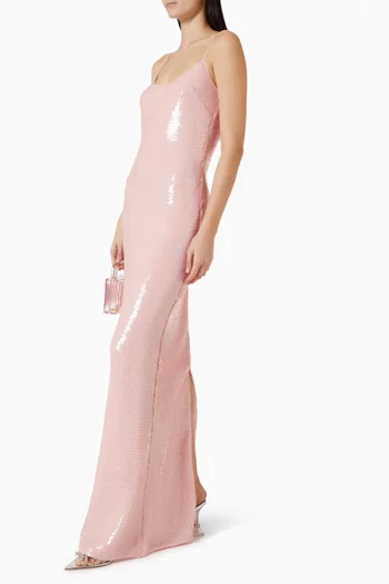 فستان إيزيس مطرز بالترتر