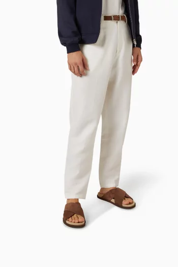 Criss-cross Slides in Suede