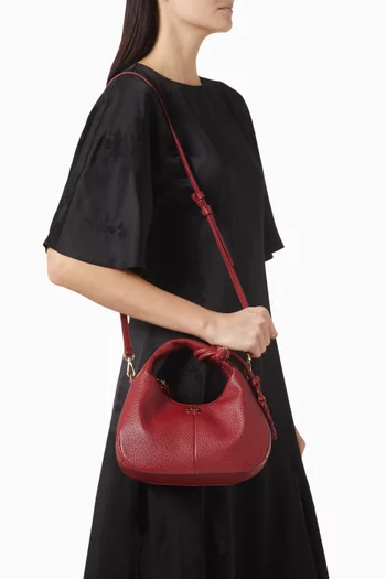 Hobo Mini Bag in Grained Leather