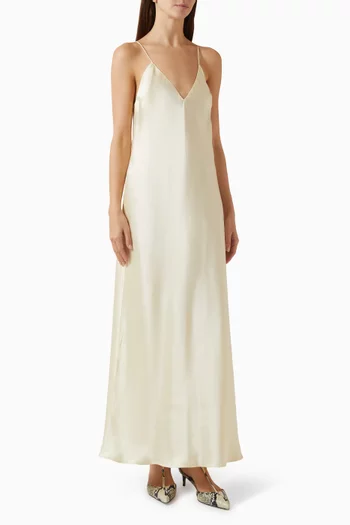Taja Slip Dress in Satin