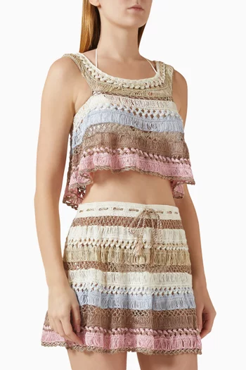 بلوزة كليو بتصميم كروشيه منسوج يدويًا