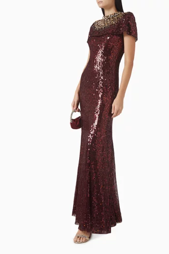 Radiant Sequin-embellished Gown