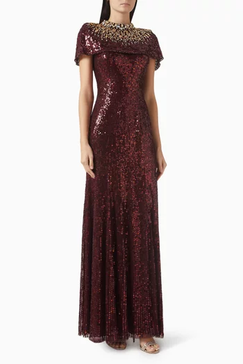 Radiant Sequin-embellished Gown