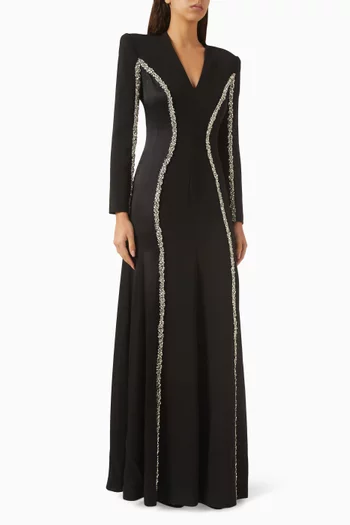 Ghost Orchid Embellished Gown