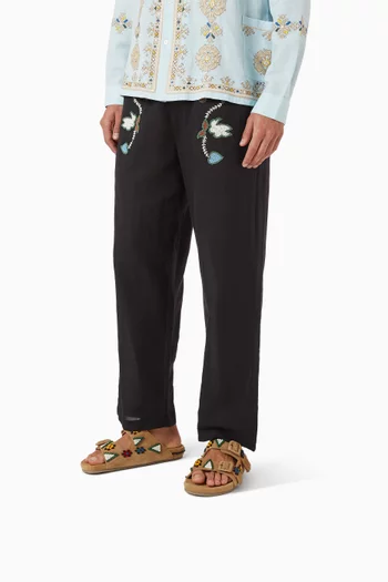 Sambla Beaded Sandals in Suede