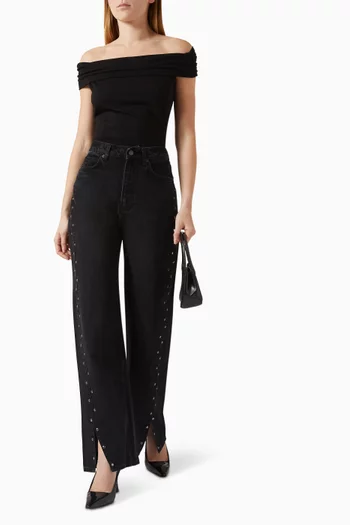 Cary Slouchy Straight-leg Jeans in Denim