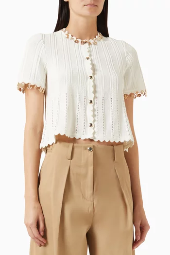 كارديغان ميشيل مزين بتطريزات