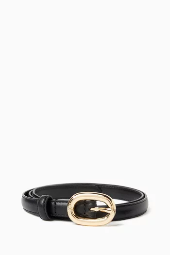 حزام ميني بإبزيم بيضاوي جلد