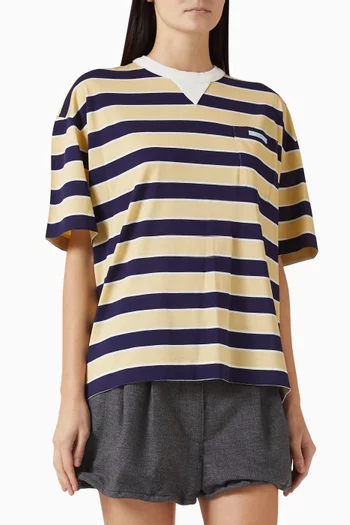 Bayadere Striped Lisle T-shirt in Cotton