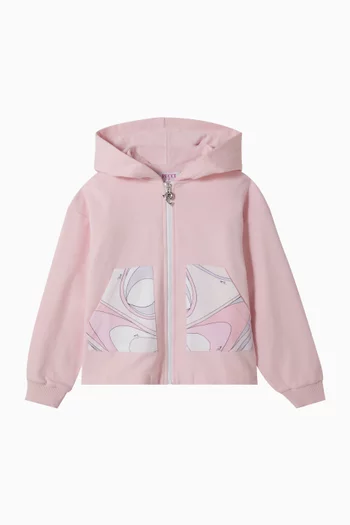 كنزة بغطاء للرأس وسحّاب