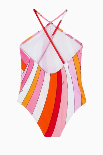 لباس سباحة قطعة واحدة بنقشة