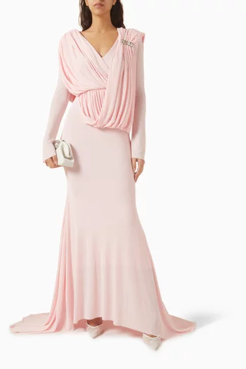 Celian Drape Dress in Jersey