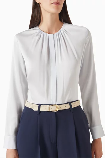 Carol Braided Belt in Leather