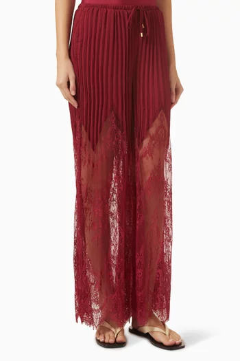 بنطال شارون للارتداء فوق ملابس السباحة شيفون ودانتيل