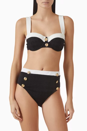 قطعة بيكيني سفلية فانيسا مقسمة لألوان