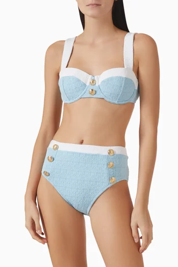 قطعة بيكيني سفلية فانيسا مقسمة لألوان