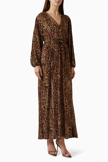 Sara Leopard-print Cover-up Maxi Dress