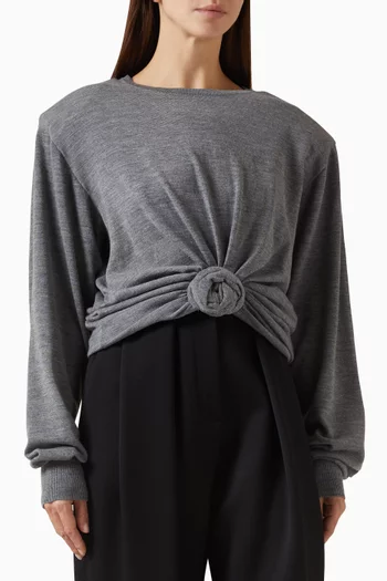 Knot-hem Top in Wool