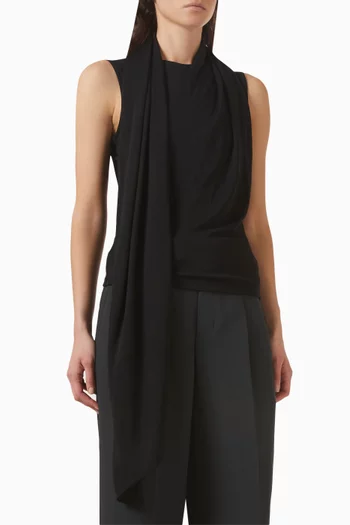 Lavalliere Scarf Top in Crepe-jersey